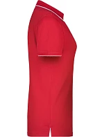 Daiber JN 727 Dámské piqué polo s kontrastní légou 02.0727 red/white