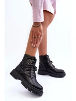 Dámské boty Workery s ozdobou černou Toye