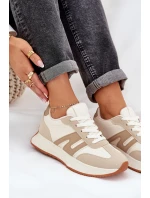 Dámské Sportovní Boty Na Platformě Béžové Emidi