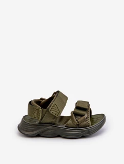 Dětské sandálky se suchými zipy zelené Orretta