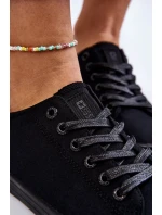 Dámské hladké nízké tenisky Big Star LL274057 Černá Dámské hladké nízké tenisky Big Star LL274057 Černá