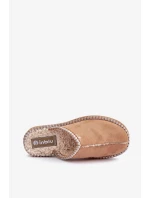 Domácí obuv Pantofle s výšivkou Dámské Inblu EY000028 Camel