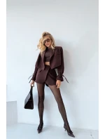 Dámské lakované lodičky na jehlovém podpatku s mašlí Olvena – čokoládové Dámské lakované lodičky na jehlovém podpatku s mašlí Olvena – čokoládové