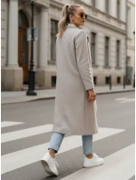 Dámský oversize kabát MANTOVA dlouhý světle hnědý FashionStreet NY0741