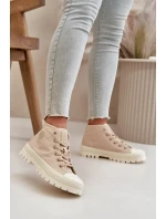 Vysoký Látkové tenisky na platformě Big Star LL274160 Béžová