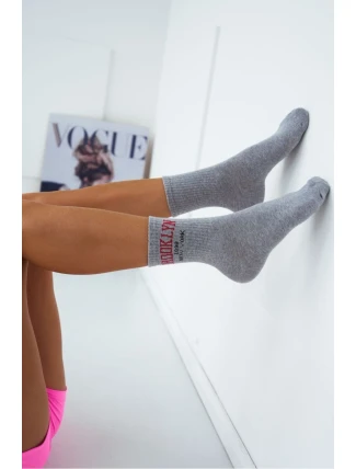 Dámské Ponožky S Nápisem Brooklyn Šedé