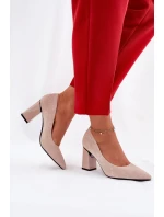 Elegantní Lodičky Na Podpatku V Růžové Vinceza 62223 Béžové