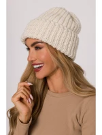 M895 Žebrovaná čepice - ecru
