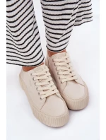 Dámské plátěné tenisky Big Star – béžové