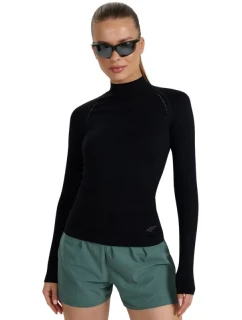 Dámské tričko s dlouhým rukávem 4F F419 deep black 4FWAW25TFLOF419 20S