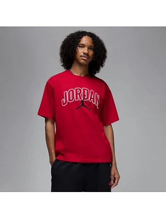 Pánské tričko Air Jordan Brooklyn Arch Logo Gym Red - IB7347-687