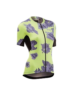 Cyklistické tričko NORTHWAVE Force Evo Woman Jersey, žluté