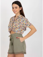 Dámské šortky D73760M62233KB khaki - FPrice Dámské šortky D73760M62233KB khaki - FPrice