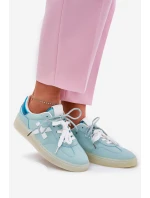 Nízké Dámské Sportovní Boty S Leopardím Vzorem Mint Zelevelis