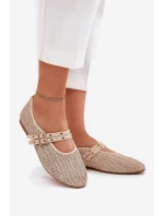 Baletky S Pletením A Pásky Béžové Partheda