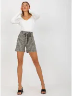 Dámské šortky LK SN 506942 2.15 béžové a bílé