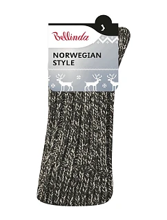 Zimní unisex ponožky NORWEGIAN STYLE SOCKS - BELLINDA -  černá