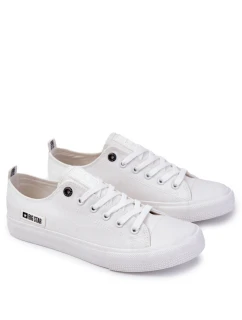 Pánské tenisky z nízkého materiálu Big Star KK174006 Bílé