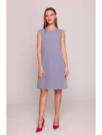 S408 Šaty bez rukávů - holubičí šedá