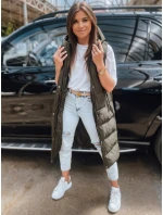 Dámská prošívaná vesta ELLA zelená FashionStreet TY3032