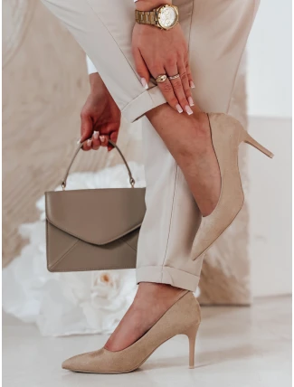 Dámské boty na podpatku LAVENZA beige FashionStreet ZY0718