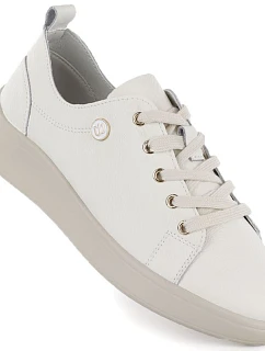 Dámské béžové kožené polobotky Vinceza 41508 dámské