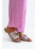 Dámské Sandály S Ozdobami S.Barski KV27-031 Béžové