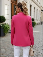 Dámské elegantní sako rozepínací fuchsiové FashionStreet PY0149