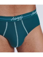 Pánské slipy men Start Midi C2P box - UNKNOWN - modrozelené V017 - SLOGGI