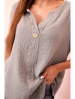 Dámská mušelínová košile s knoflíkem fango