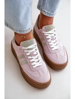 Zazoo N1068S4 Dámské Semišové Tenisky na Platformě Fialové