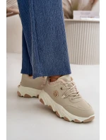 Zateplené Dámské Sportovní Boty Na Šněrování Na Platformě Béžové Bialoa Zateplené Dámské Sportovní Boty Na Šněrování Na Platformě Béžové Bialoa