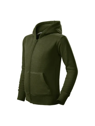 Trendy Zipper mikina dětská military