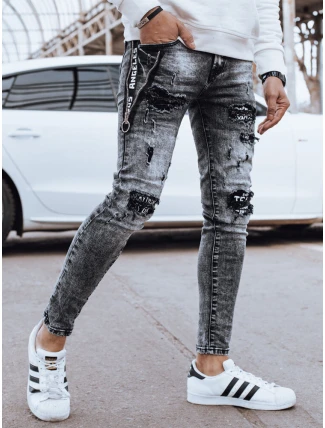 Pánské černé džínové kalhoty FashionStreet UX4322