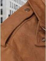 Dámská semišová velbloudí bunda typu bomber FashionStreet TY5572