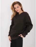 Bawełniana damska bluza basic Goodlookin ciemny brąz (A1047)