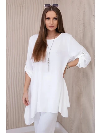 Sada halenky + kalhot s přívěskem ecru Sada halenky + kalhot s přívěskem ecru