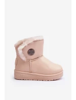 Dětské zimní boty s vyplněním kožešinou Bežové Big Star MM374084