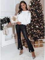 MODPEX dámské voskované černé kalhoty FashionStreet UY2299