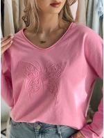 Dámská oversize halenka FLOFLY růžová FashionStreet RY2784