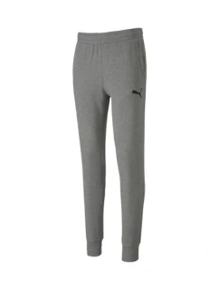 Pánské bavlněné tepláky Puma šedé pohodlný sportovní styl