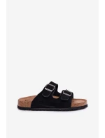 Semišové Dámské Sandały S Přezkami Big Star RR274A390 Černé