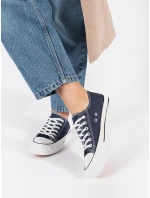 Klasické tmavě modré tenisky dámské platforma Klasické tmavě modré tenisky dámské platforma