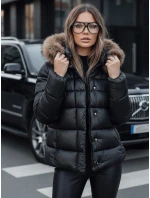 Dámská prošívaná zimní bunda s kapucí CROMBILA černá FashionStreet TY4100