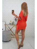 Oversize netopýří šaty oranžová Oversize netopýří šaty oranžová