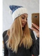 Paris fleecová čepice K212 denim+white Paris fleecová čepice K212 denim+white