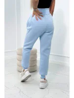 Zateplená souprava s dlouhou mikinou modrá