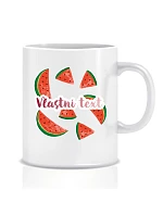 Personalizovaný klasický bílý keramický hrníček 300 ml s letním ovocem Personalizovaný klasický bílý keramický hrníček 300 ml s letním ovocem