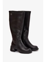 Kozačky na podpatku model 218479 Step in style Kozačky na podpatku model 218479 Step in style