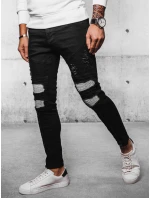 Pánské černé džínové kalhoty FashionStreet UX4089